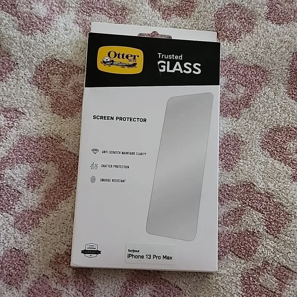 Otter box screen protector Apple iPhone 13 pro max clear new trusted glass nwt